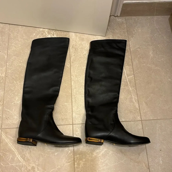 NWT Gucci woman's leather bamboo boots - Picture 1 of 15
